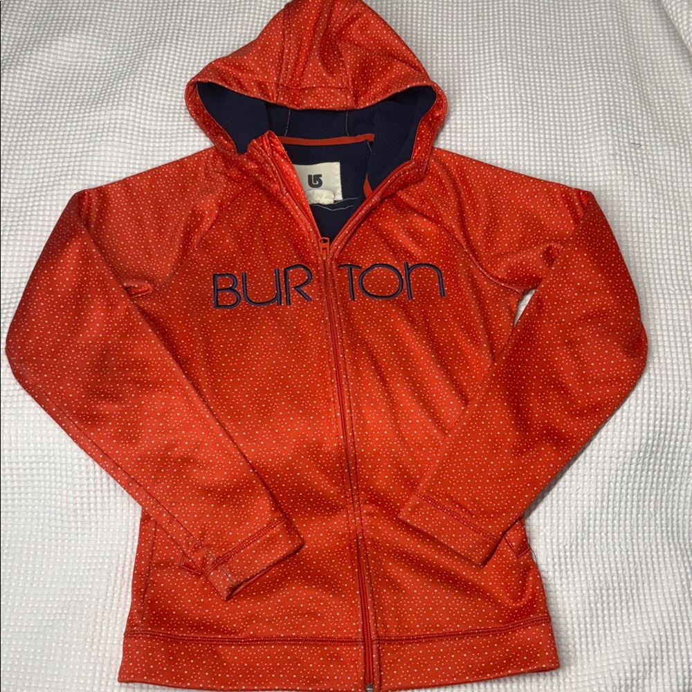 Burton Vibrant Orange Dotted Hoodie - Small
